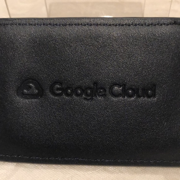 Royce “Google Cloud” black leather luggage tag - Picture 3 of 12